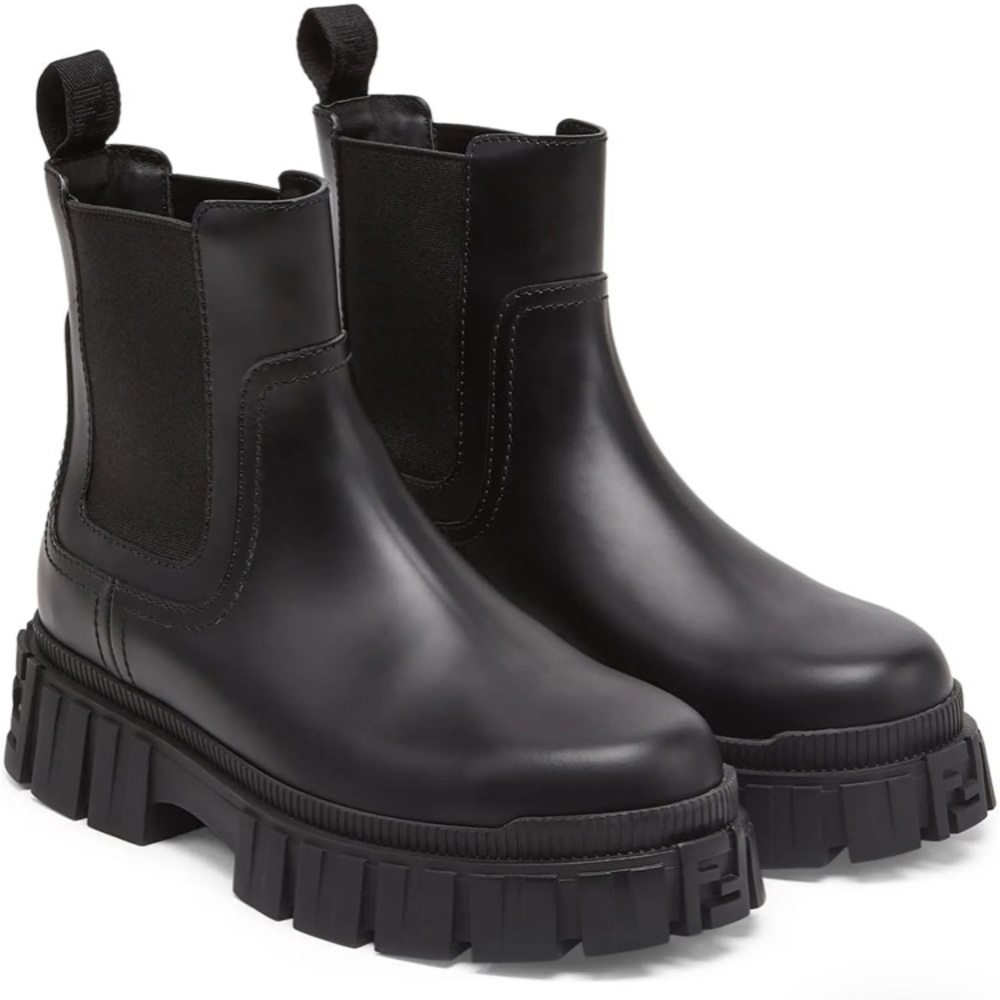Fendi Force Lugged Chelsea Boots Size 36.5